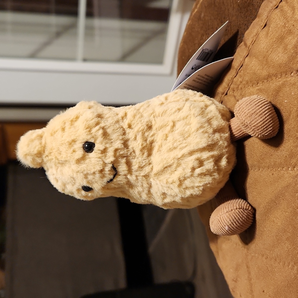 Jellycat AMUSEABLE PEANUT Soft Plush Toy 6x3" BNWT Authentic - Picture 2 of 4